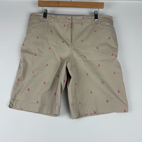 Charter Club Women’s Embroidered Anchor Print Shorts – Size 16 - Picture 1 of 5
